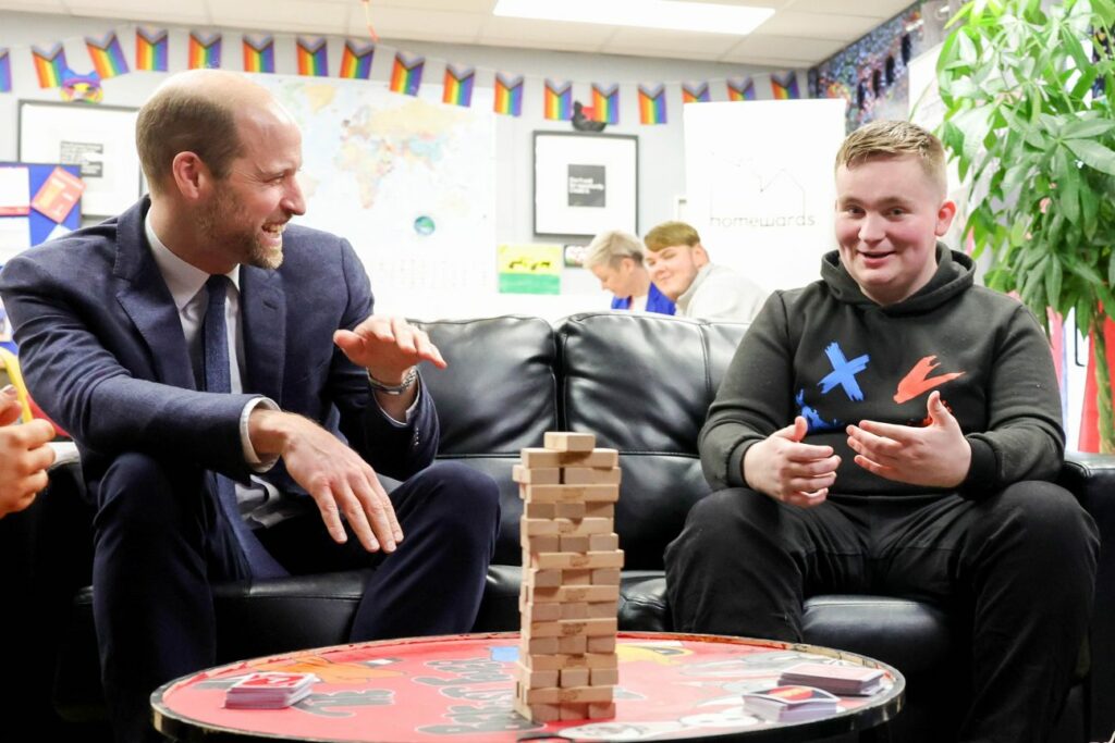 Prince William visit to Simon Community Belfast Foyer